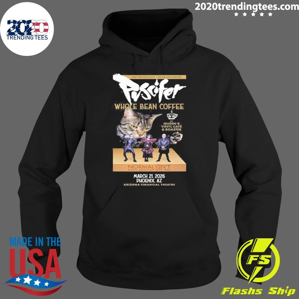 Puscifer Arizona Financial Theatre 2026 Phoenix AZ March 21st Cat Whole Bean Coffee Shirt