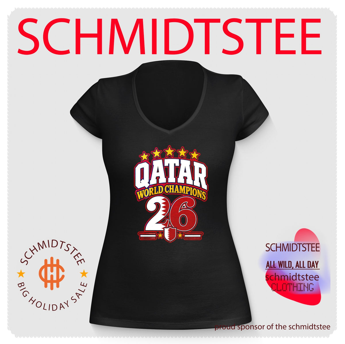 Qatar 2026 World Champions flag shirt
