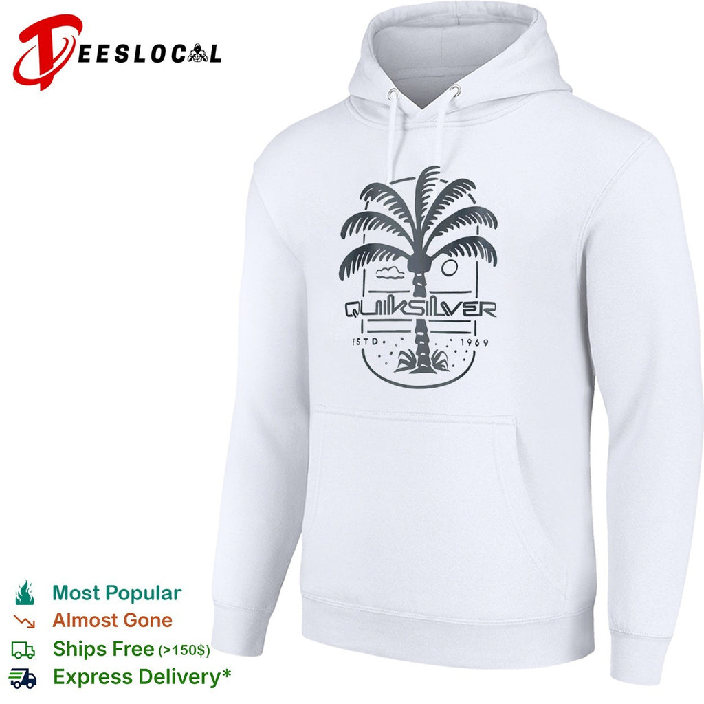 Quiksilver Estd 1969 Palm Tree Logo Beach shirt