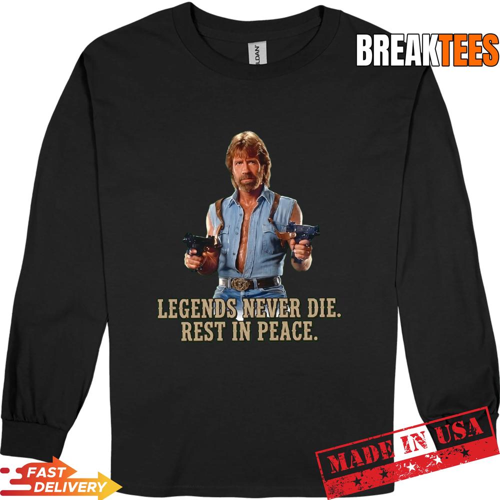 RIP Chuck Norris 1940-2026 Legends Never Die Tribute T-Shirt