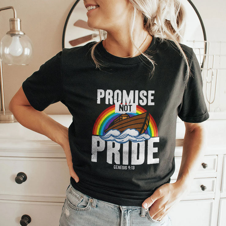 Rainbow Promise Not Pride Genesis 9 13 T Shirt