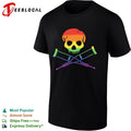 Rainbow Skull with Crutches Pride shirt