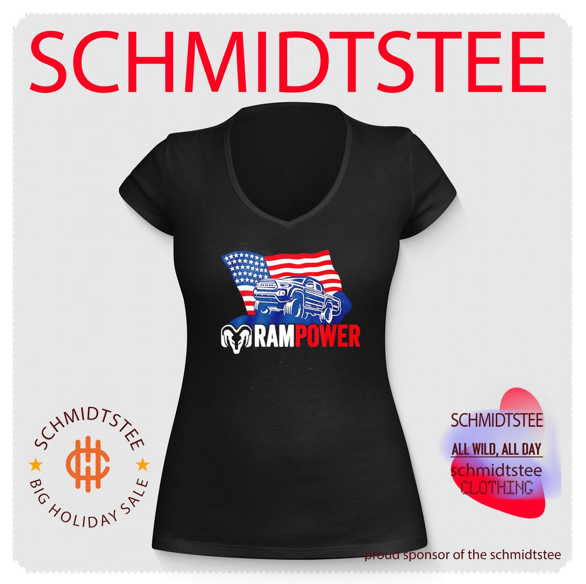Ram Truck Rampower Patriotic American Automotive Pride shirt
