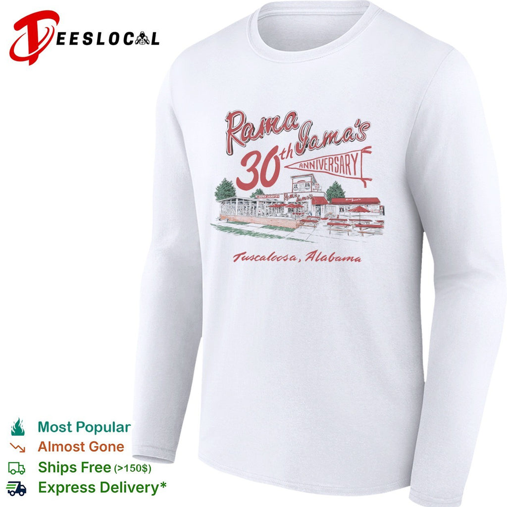 Rama Jama’s 30th Anniversary Tuscaloosa Alabama restaurant drawing shirt
