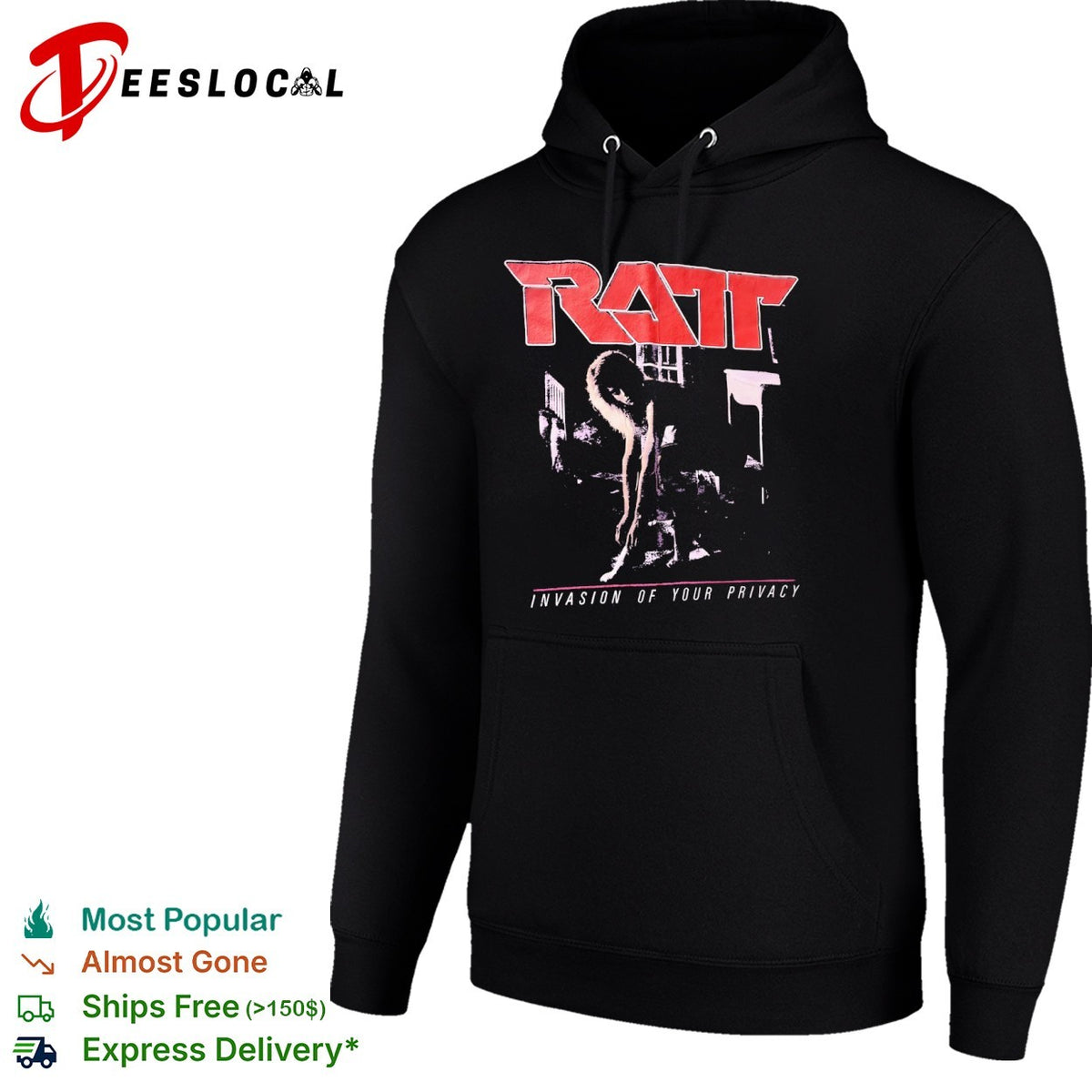 Ratt Invasion of Your Privacy band music album shirt