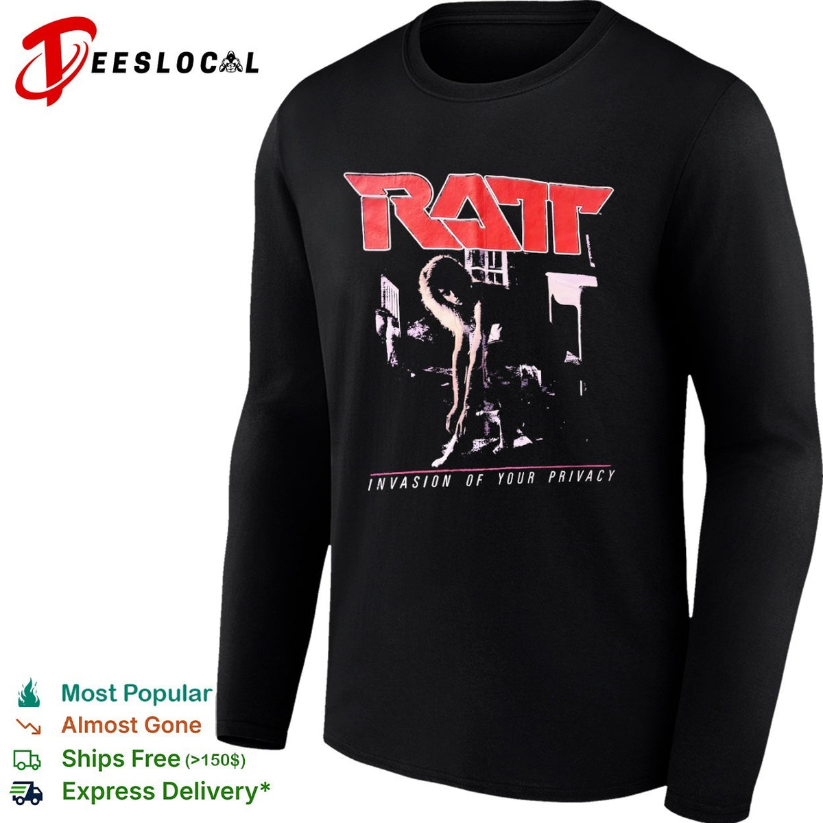 Ratt Invasion of Your Privacy band music album shirt