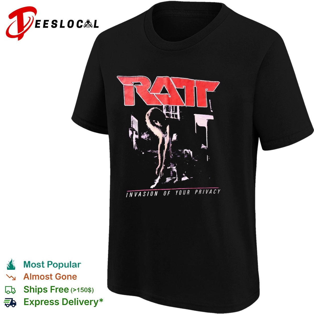 Ratt Invasion of Your Privacy band music album shirt