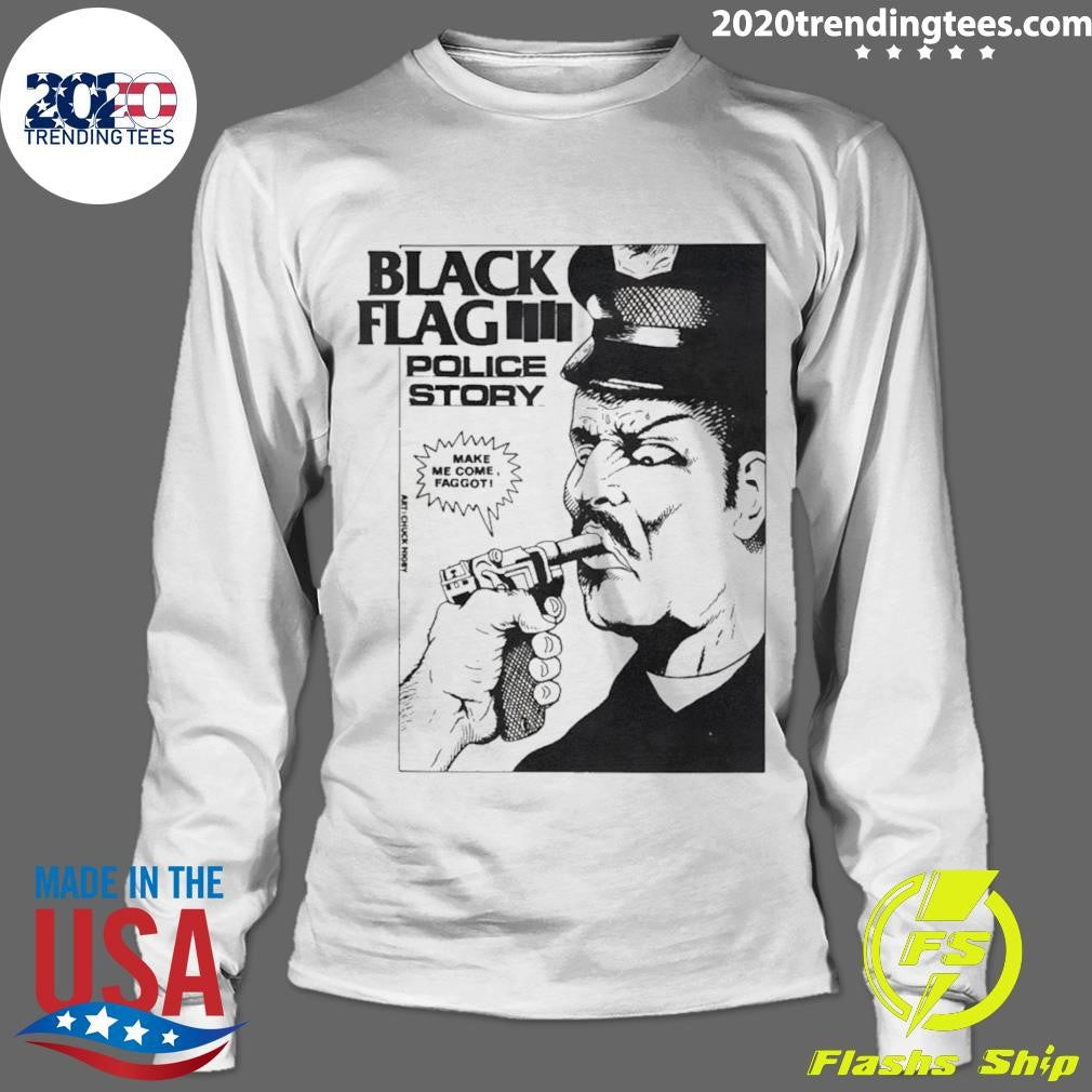 Raymond Pettibon Police Story Black Flag Make Me Come Faggot 1981-1982 Shirt