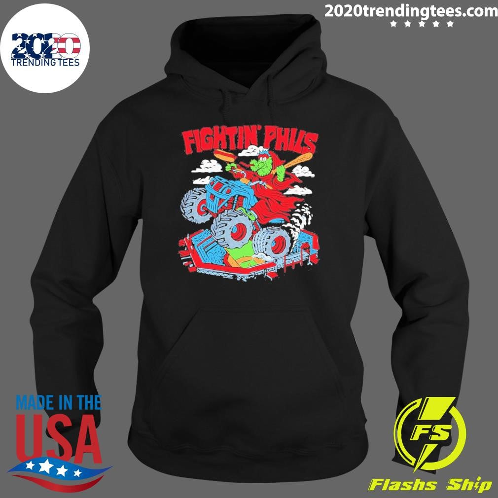 Reading Fightin Phils Mascot Riding Monster Truck Shirt