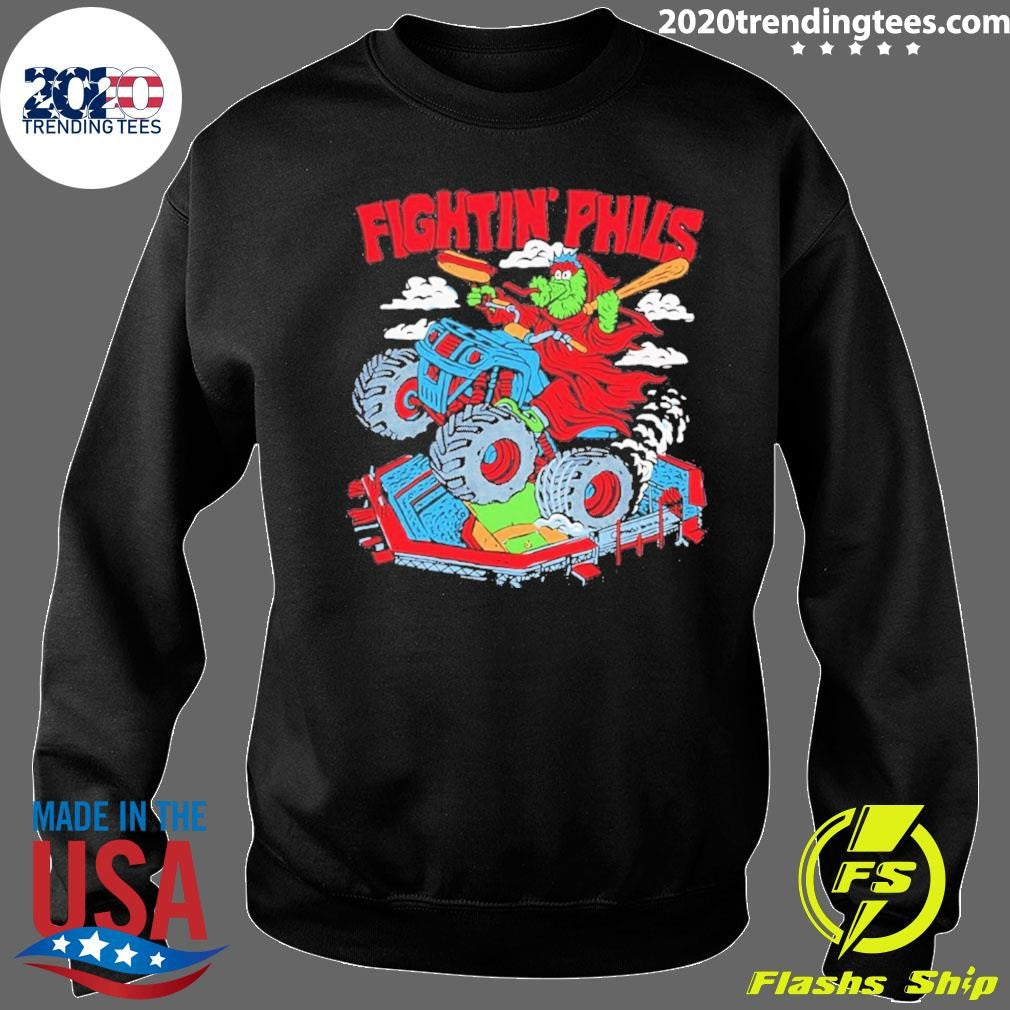 Reading Fightin Phils Mascot Riding Monster Truck Shirt