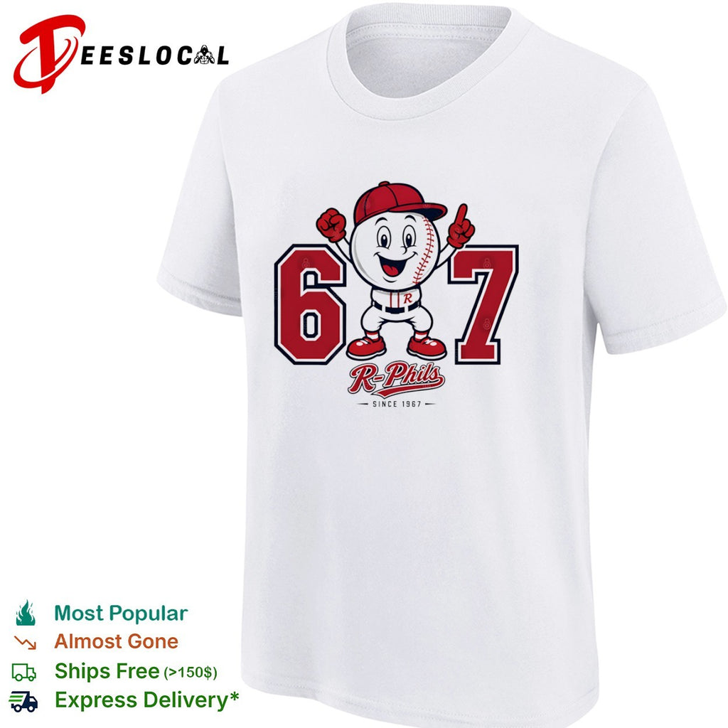 Reading Phillies 67 Since 1967 R Phils Baseball Shirt