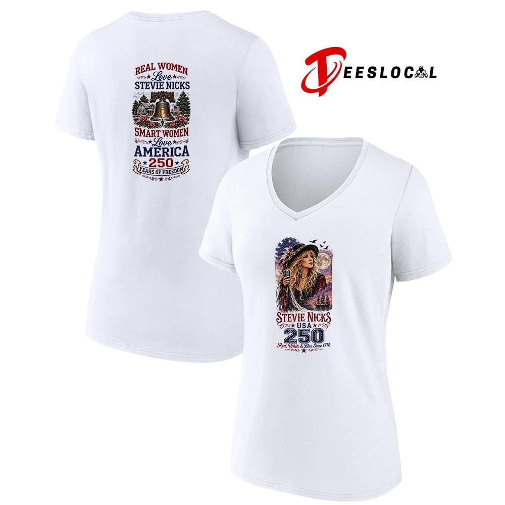 Real women love Steve Nicks smart women love America 250 years of freedom shirt