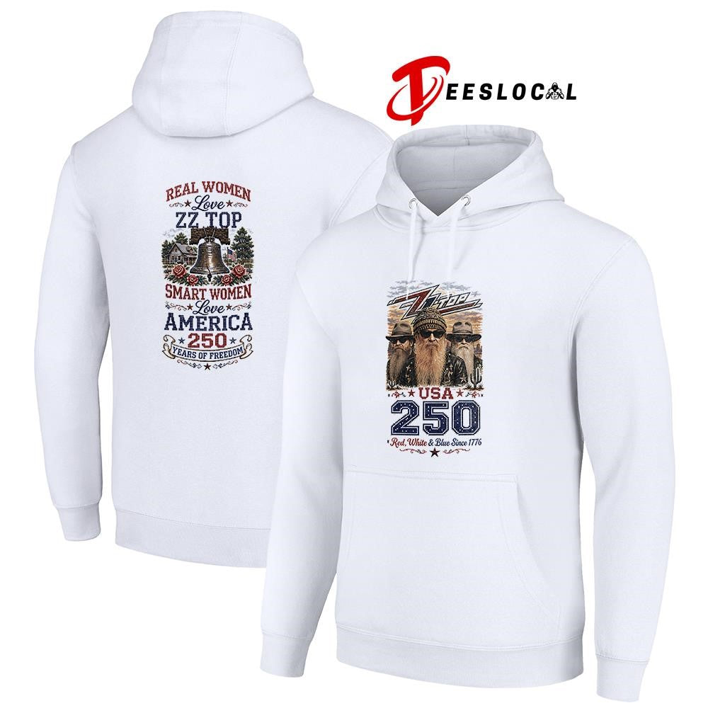 Real women love ZZ Top smart women love America 250 years of freedom shirt