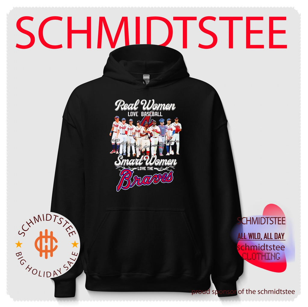 Real women love baseball smart women love the Atlanta Braves shirt