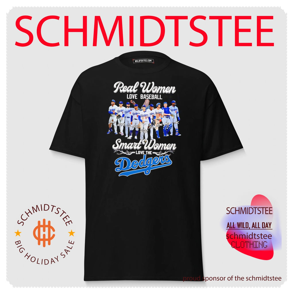 Real women love baseball smart women love the Los Angeles Dodgers shirt