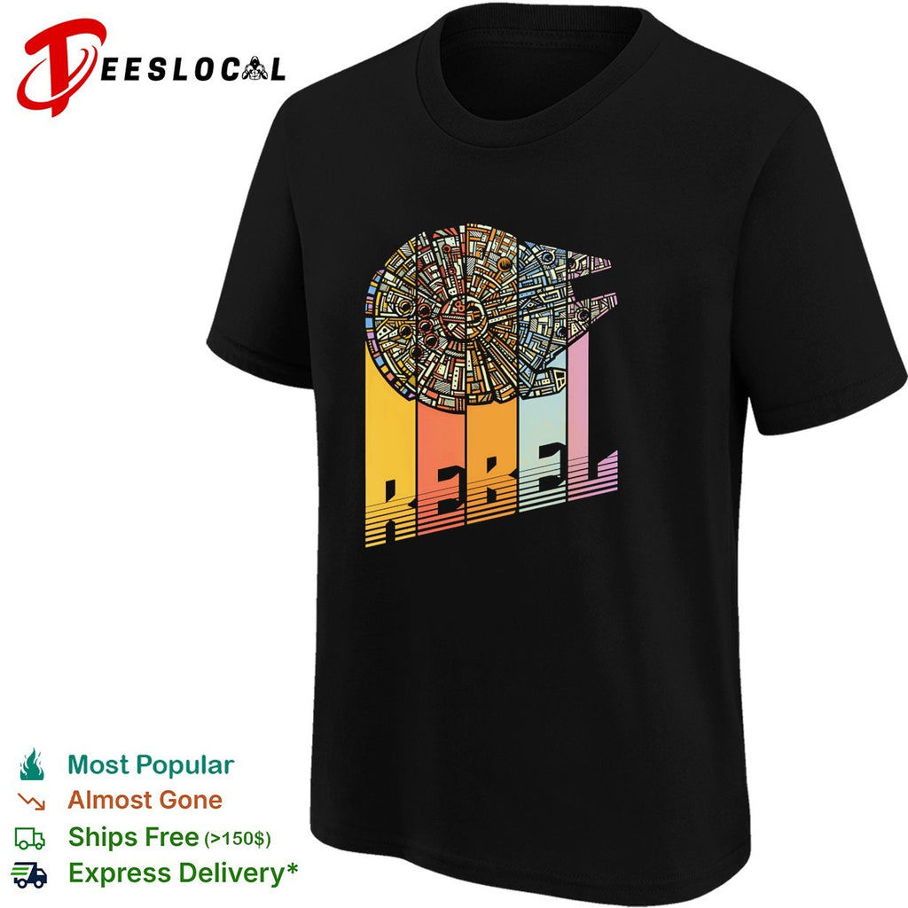 Rebel Colors the Millennium Falcon retro shirt