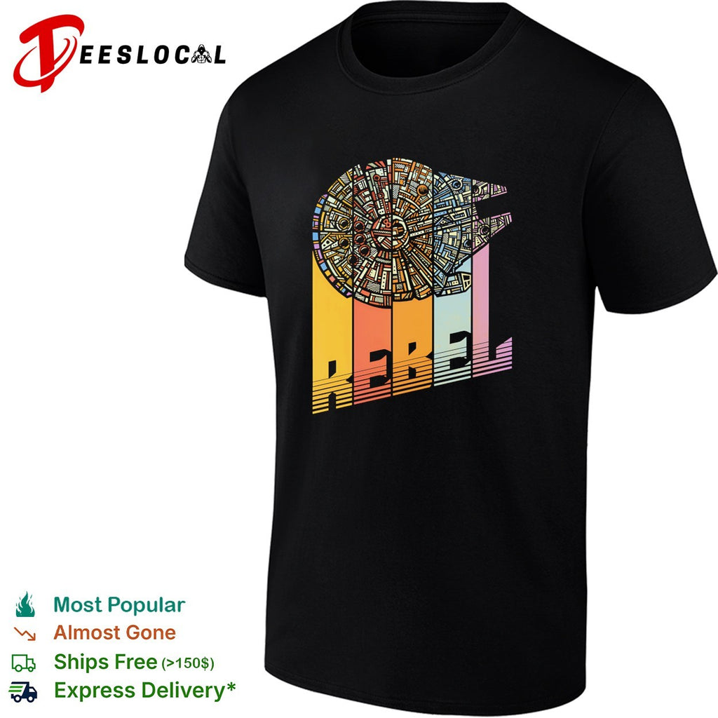 Rebel Colors the Millennium Falcon retro shirt