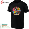 Recess Forever Est 2026 Colorful Retro Typography Design shirt