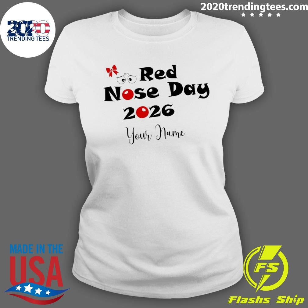 Red Nose Day 2026 Comic Relief Your Name Shirt