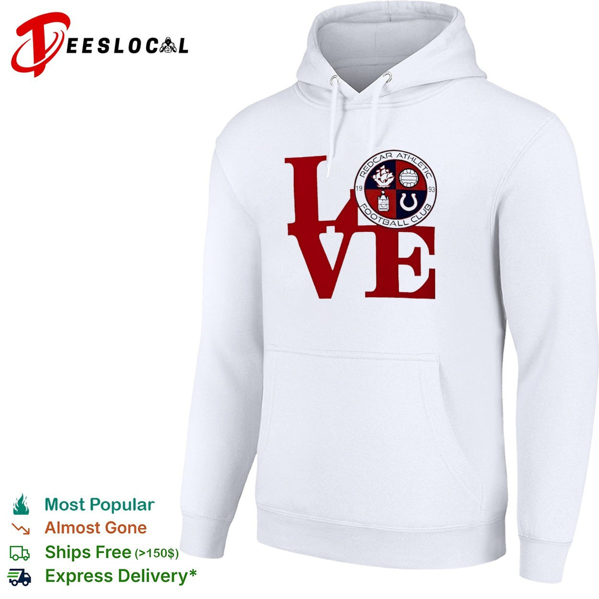 Redcar Athletic Football Club Love Logo Emblem Football Sport Fan Soccer Club shirt