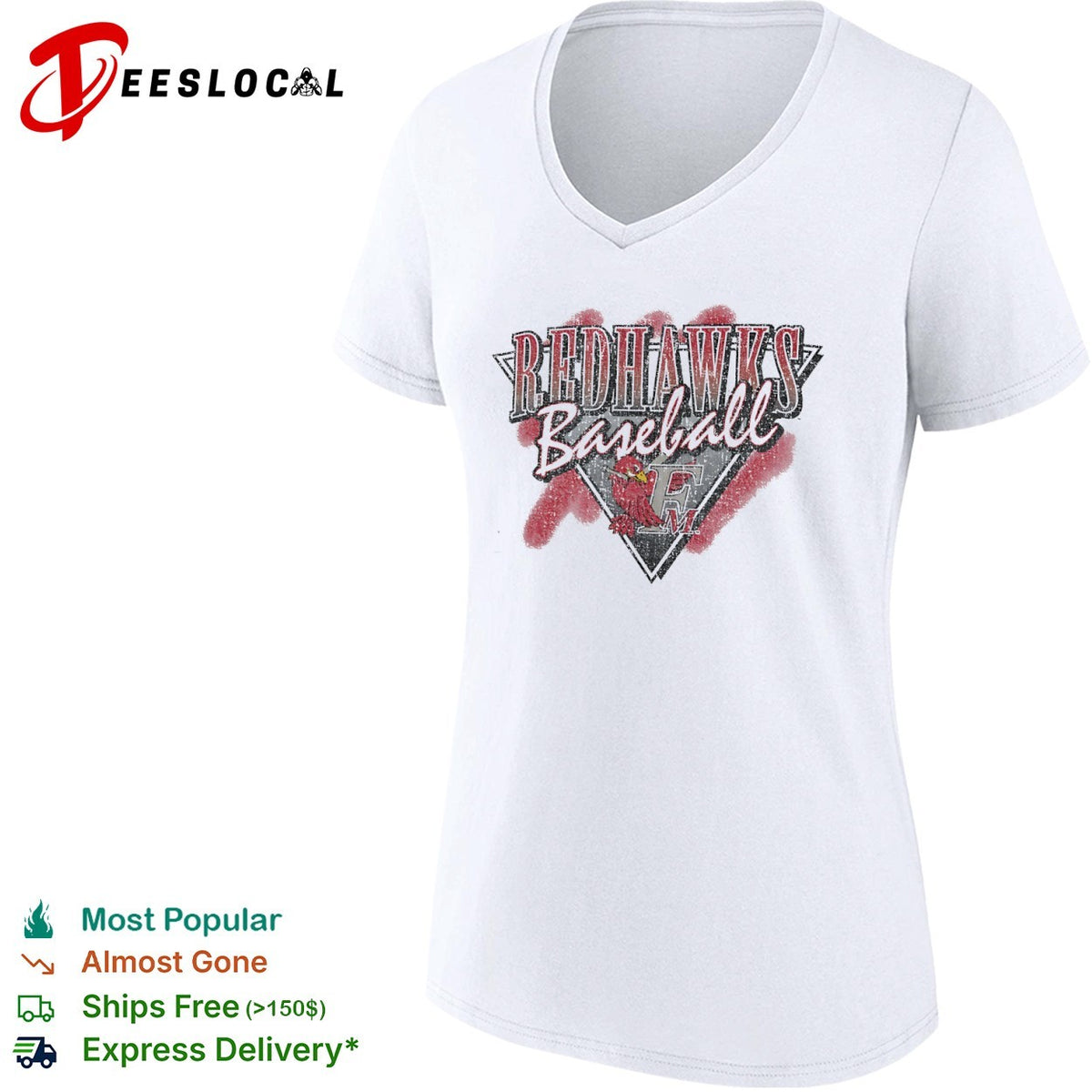Redhawks Baseball FM Logo Mascot Sport Team shirt