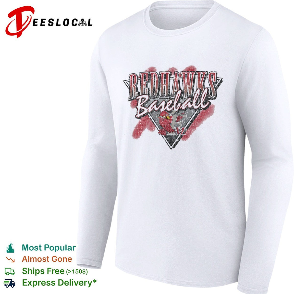 Redhawks Baseball FM Logo Mascot Sport Team shirt