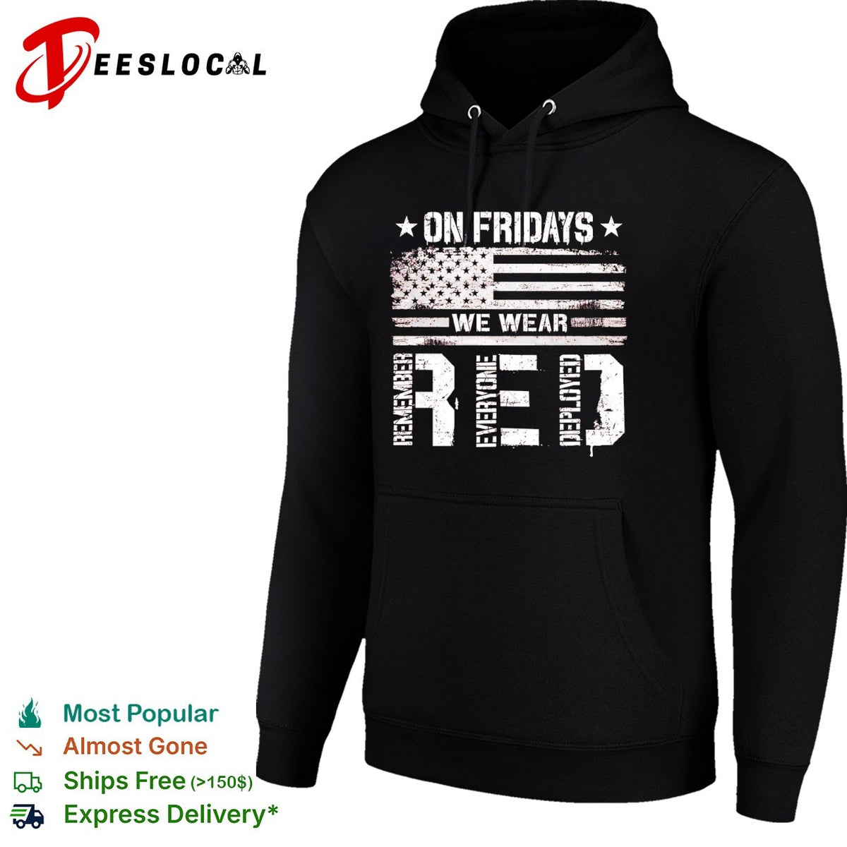 Remember Everyone Deployed on Fridays We Wear Red American Flag Patriotic shirt