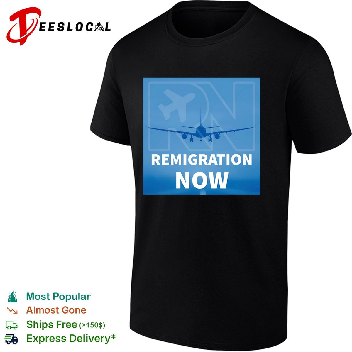 Remigration Now Airplane Travel Shirt