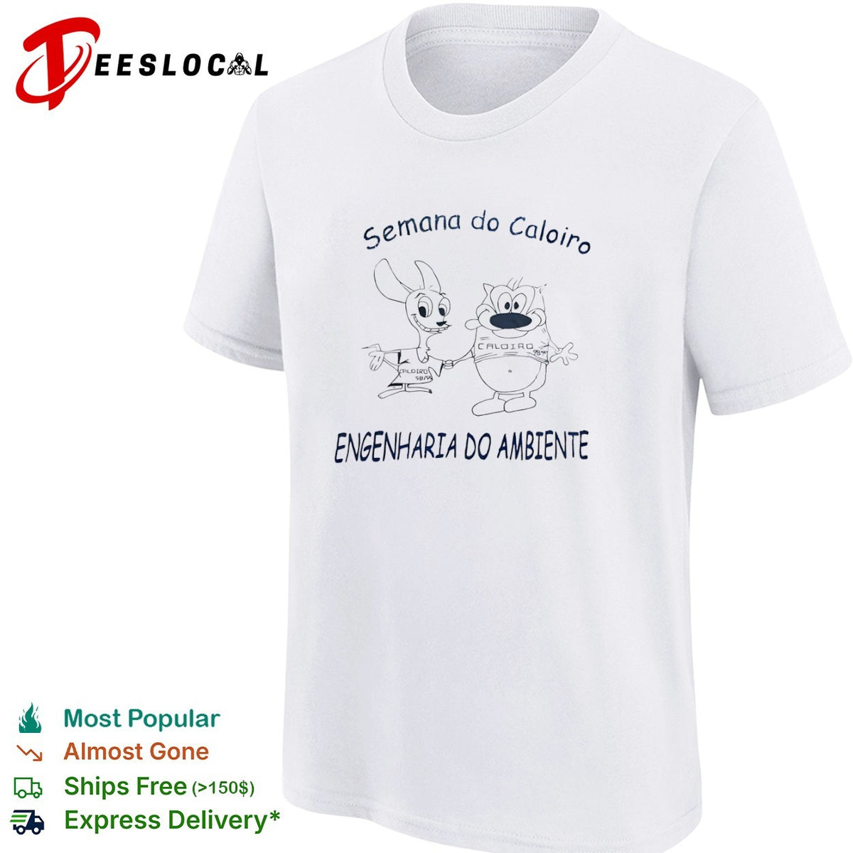 Ren and Stimpy Semana do Caloiro 98 99 Engenharia do Ambiente shirt