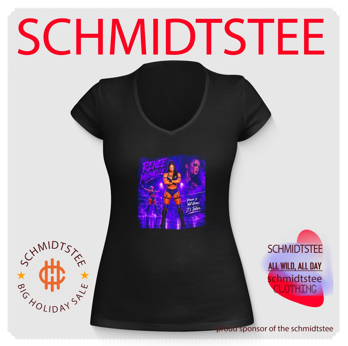 Renee Michelle power is not give it’s taken crossed arm pose shirt