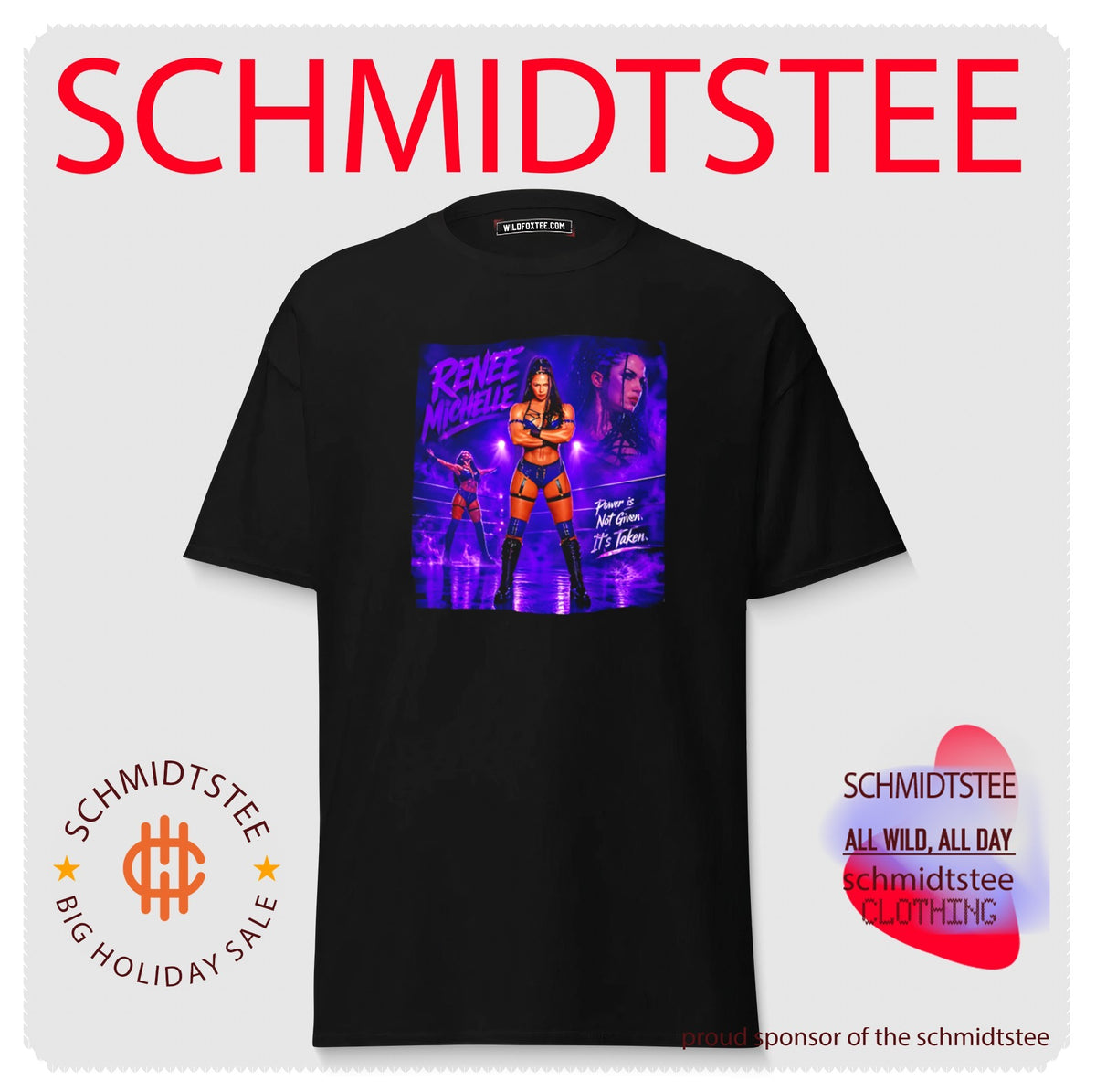 Renee Michelle power is not give it’s taken crossed arm pose shirt