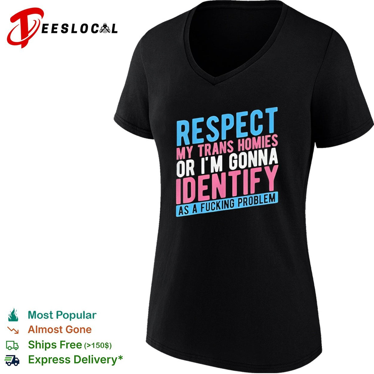 Respect my trans homies or im gonna identify as a fucking problem shirt