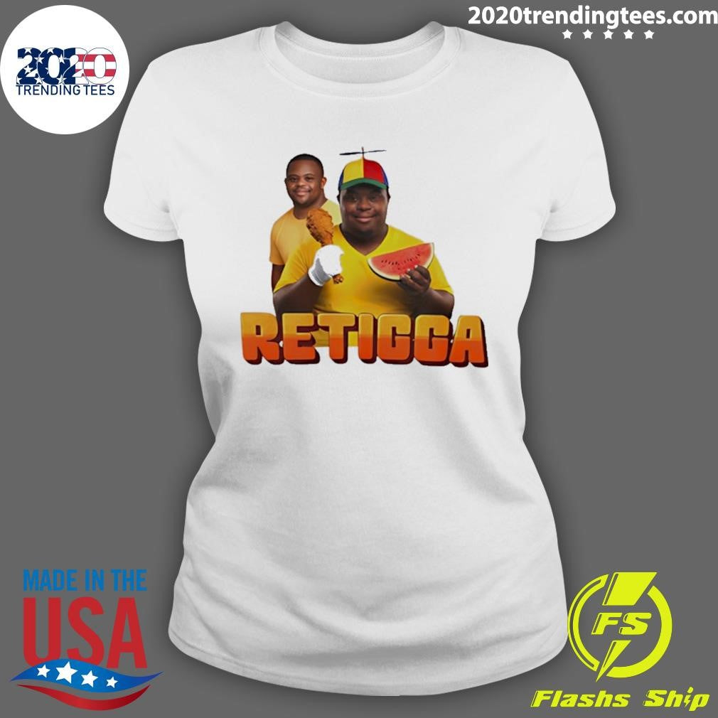 Retigga Fried Chicken And Watermelon Funny Shirt