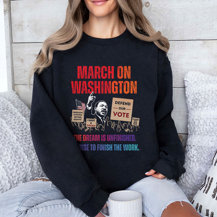 Rev. Al Sharpton March On Washington 2026 The Dream Is Unfinished Defend The Vote People Power Shirt