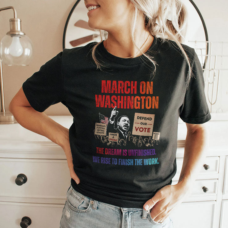 Rev. Al Sharpton March On Washington 2026 The Dream Is Unfinished Defend The Vote People Power Shirt