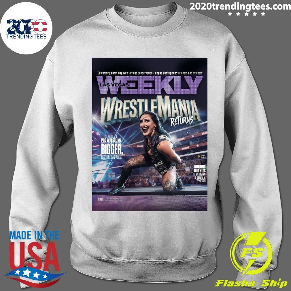 Rhea Graces The Cover Of Las Vegas Weekly Magazine On Wrestlemania Week Shirt
