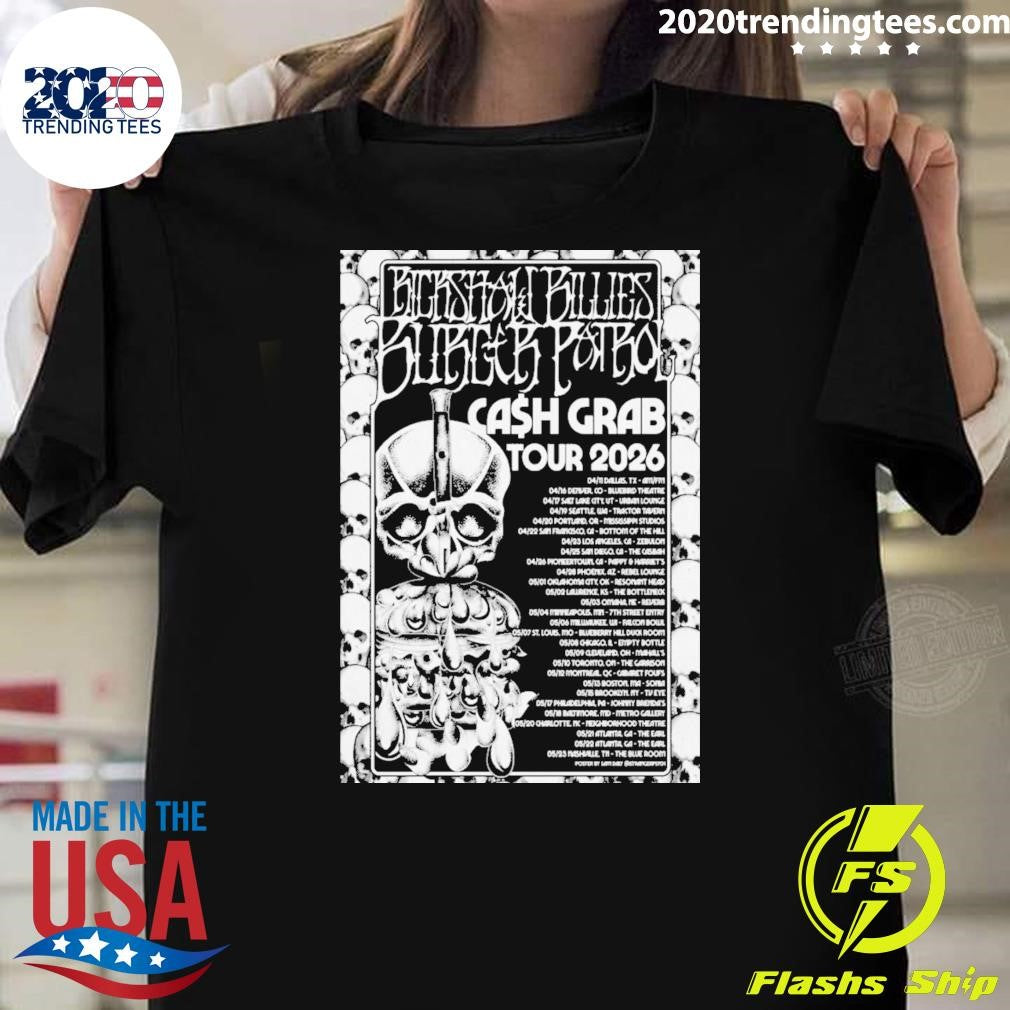Rickshaw Billie’s Burger Patrol Tour 2026 Cash Grab Shirt