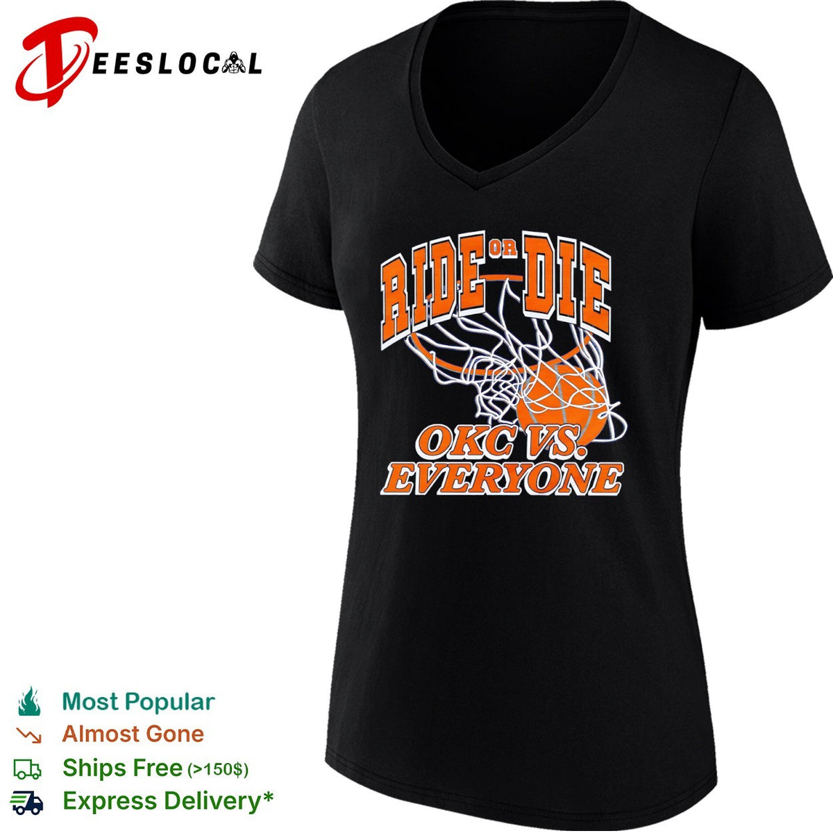 Ride or Die OKC vs Everyone Oklahoma City Thunder NBA Basketball Team Shirt