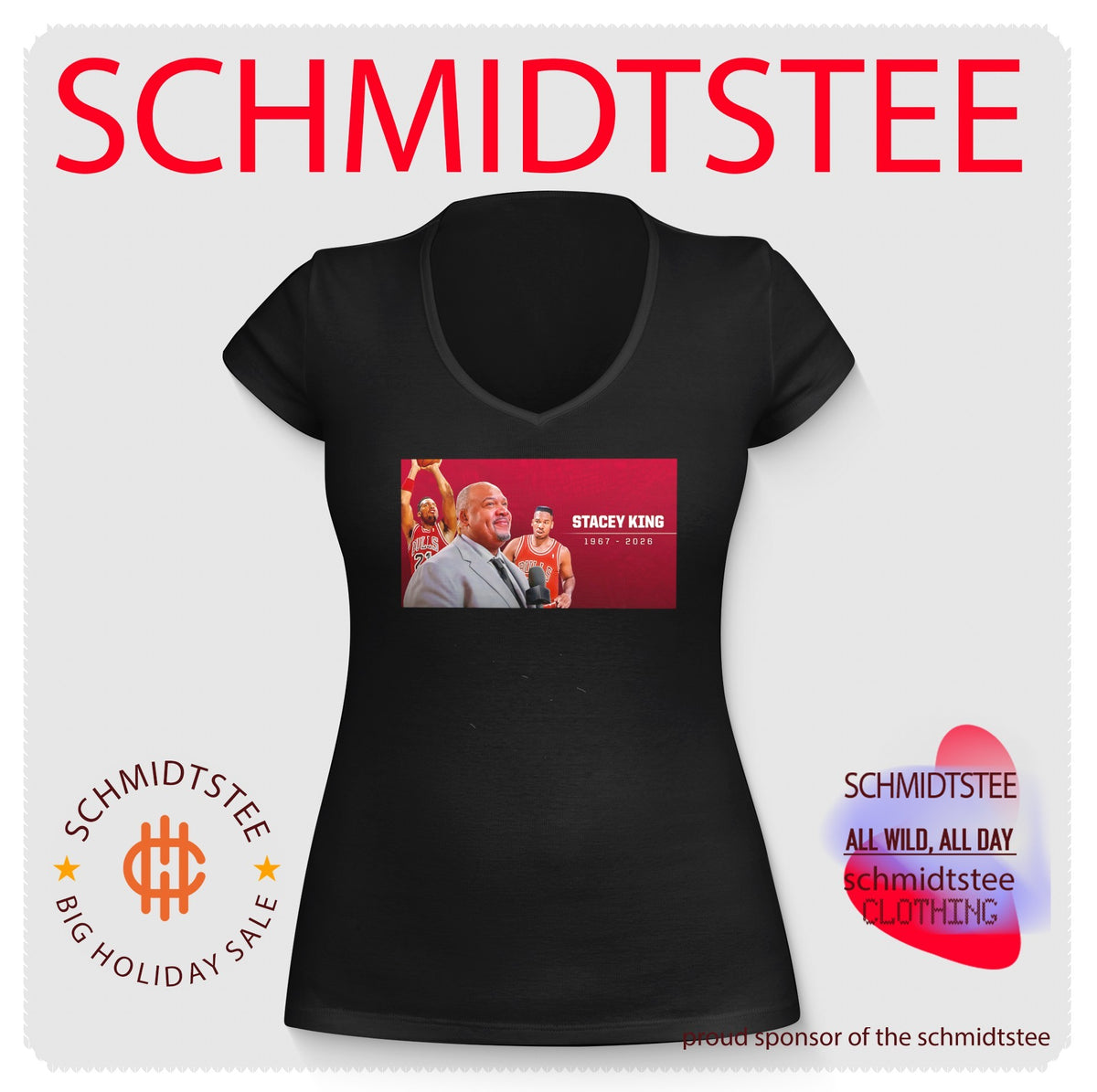 Rip Chicago Bulls Stacey King 1967-2026 tribute poster shirt
