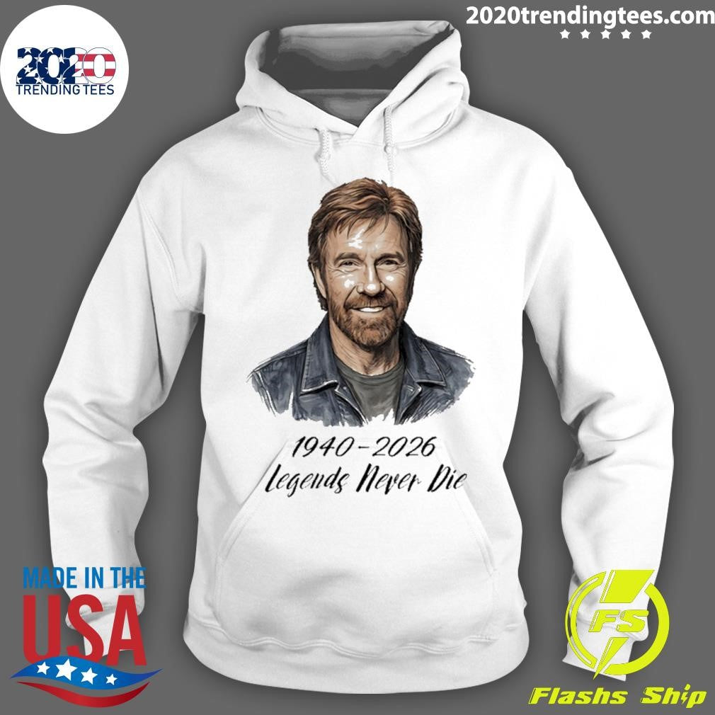 Rip Chuck Norris Legends Never Die 1940 2026 Shirt