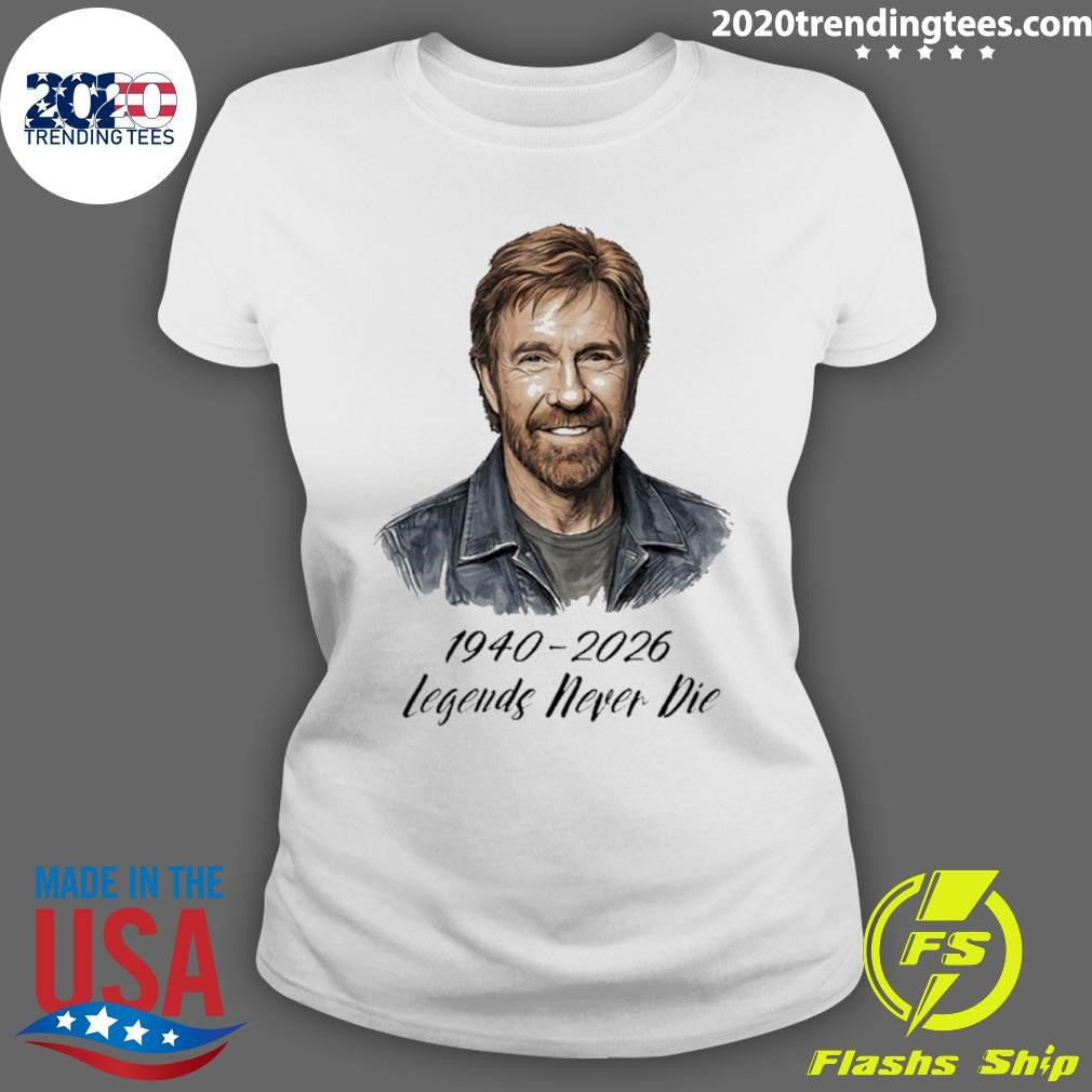 Rip Chuck Norris Legends Never Die 1940 2026 Shirt