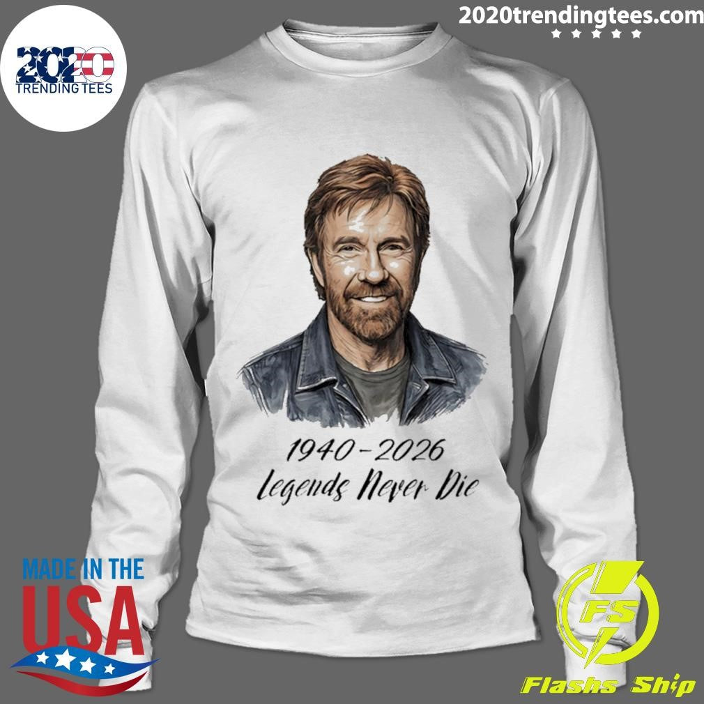 Rip Chuck Norris Legends Never Die 1940 2026 Shirt