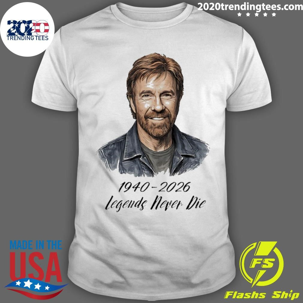 Rip Chuck Norris Legends Never Die 1940 2026 Shirt