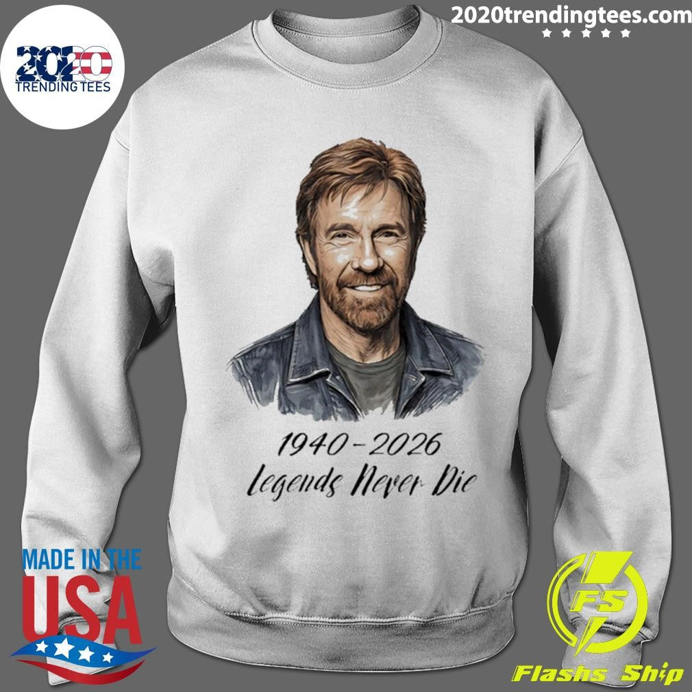 Rip Chuck Norris Legends Never Die 1940 2026 Shirt