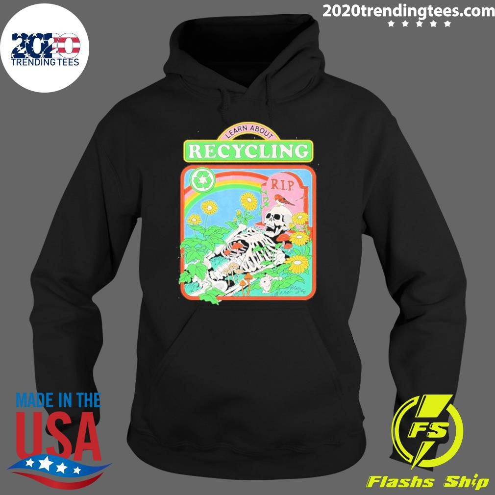Rip Skeleton Learn About Recycling Graphic Shirt