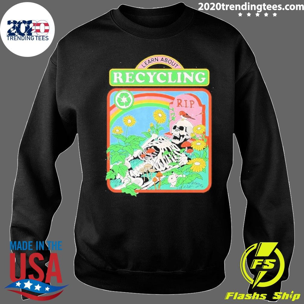 Rip Skeleton Learn About Recycling Graphic Shirt