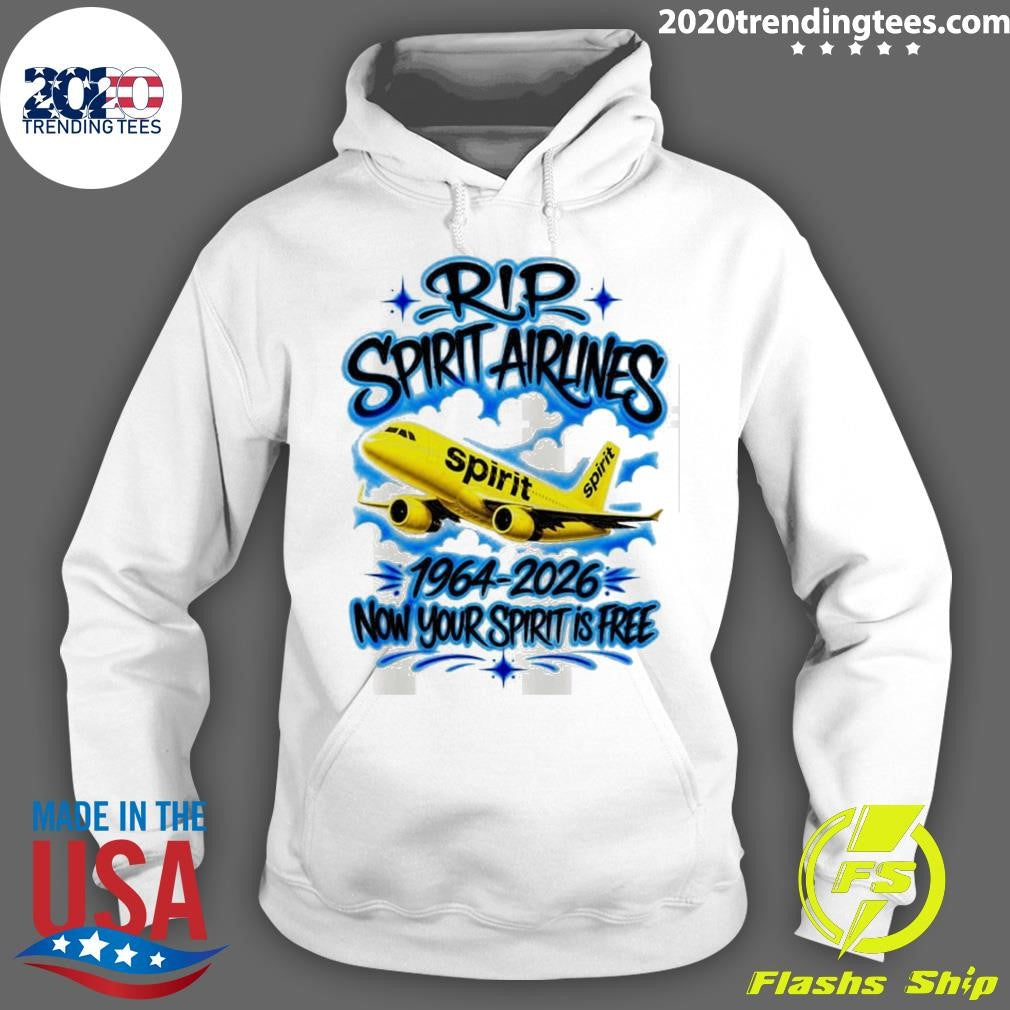 Rip Spirit Airlines 1964-2026 Now Your Spirit Is Free Shirt