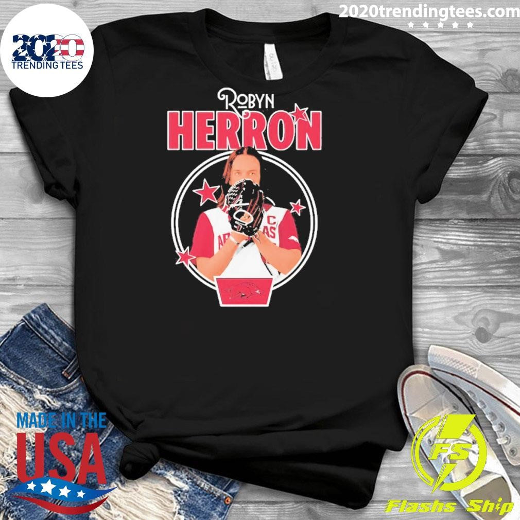 Robyn Herron Portrait Arkansas Razorbacks Softball Shirt