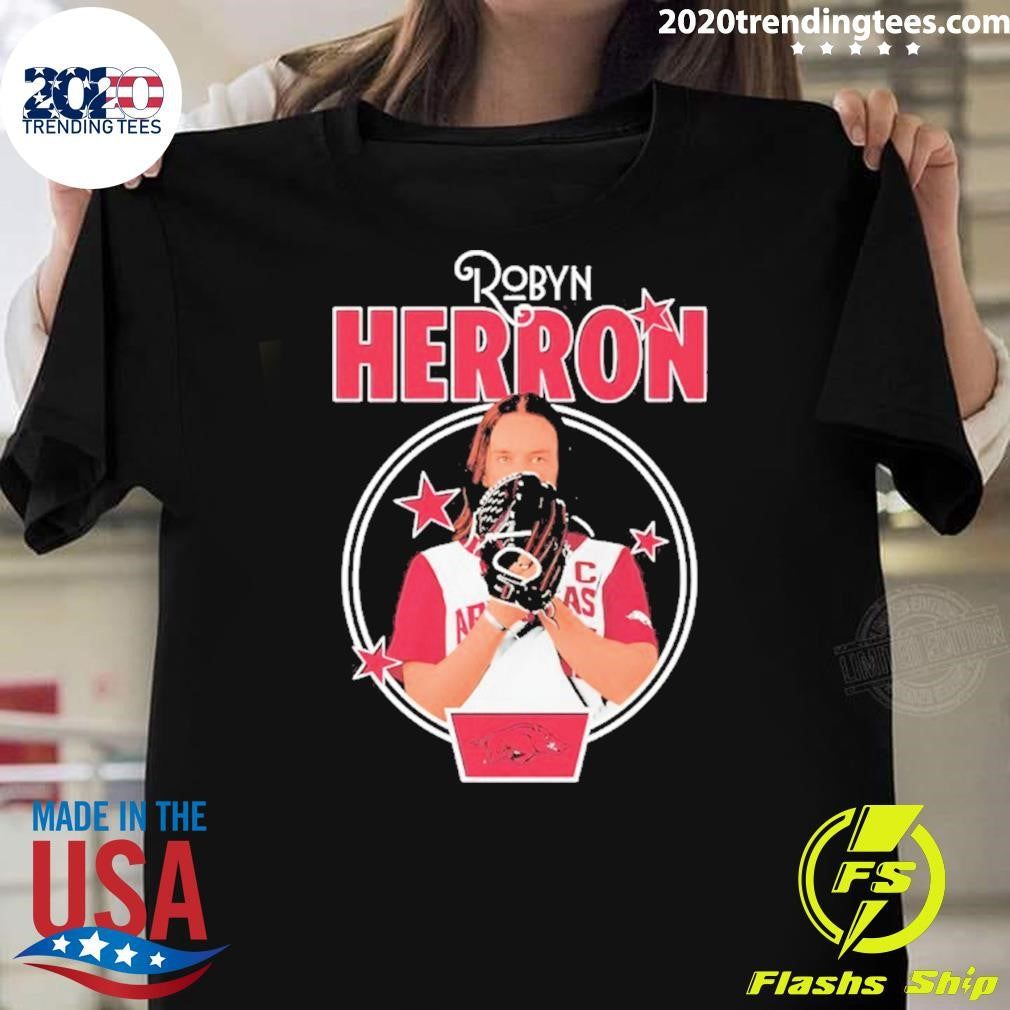 Robyn Herron Portrait Arkansas Razorbacks Softball Shirt