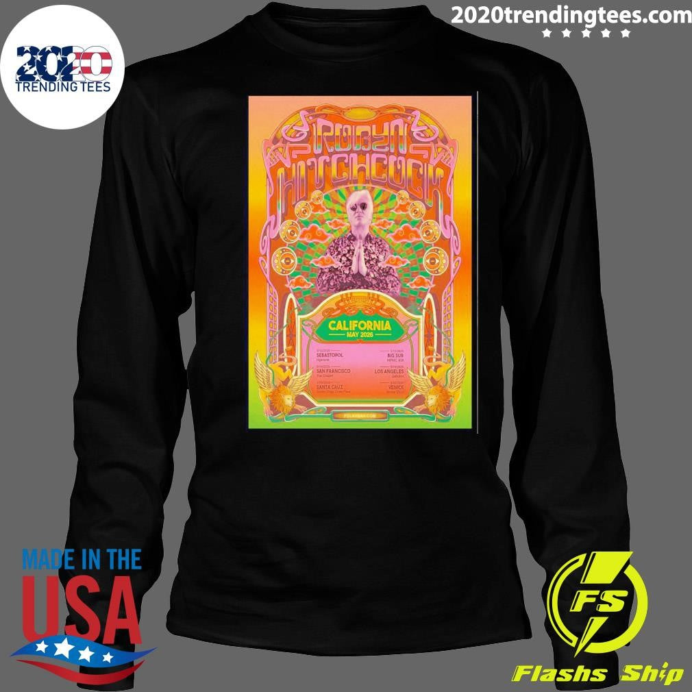 Robyn Hitchcock California May 2026 Shows Shirt